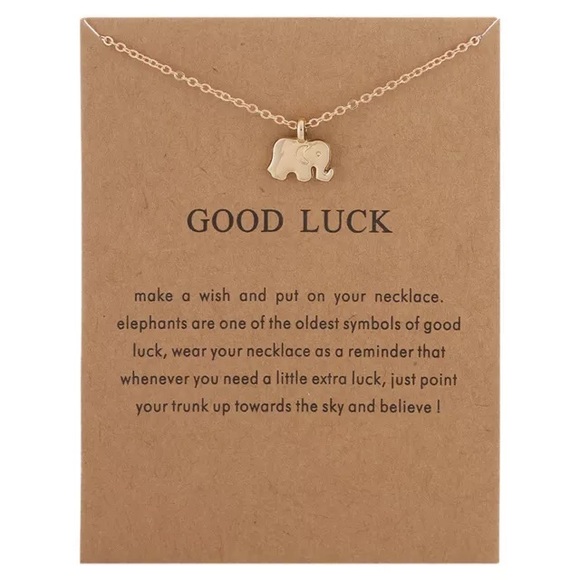 Jewelry - Elephant Good Luck Gold Toned Necklace
